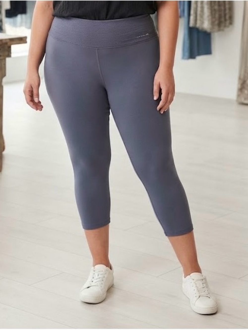 Old Navy Plus Size High-Waist Cropped Leggings — Slate